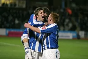 Images Dated 11th December 2006: Dean Hammond celebrates his second goal with KErry Mayo & Dean Cox