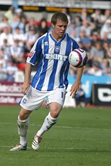 Dean Hammond Prints: Dean Hammond vs Yeovil Town: A Moment of Determination in Brighton and Hove Albion's 2007/08 Season