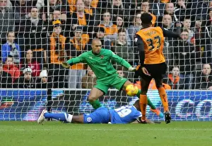 Wolverhampton Wanderers 20DEC14 Prints: December Showdown: Darren Bent Scores for Brighton Against Wolverhampton (2014)