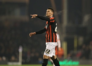 Fulham 29DEC14 Prints: Decisive Moment: Holla Tackles in Fulham vs. Brighton & Hove Albion (29DEC14)