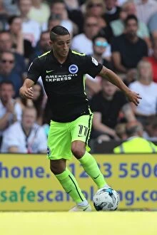 Brighton Hove Albions Winger Anthony Knockaert Gallery: Derby County v Brighton and Hove Albion EFL Sky Bet Championship 06AUG16