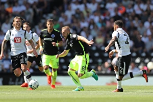 Derby County vs. Brighton and Hove Albion: EFL Sky Bet Championship Clash at iPro Stadium (06AUG16) - Intense Match Action