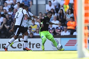 Derby County vs. Brighton and Hove Albion: EFL Sky Bet Championship Clash at iPro Stadium (06AUG16) - Intense Match Action