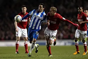 Charlton Athletic - 02-04-2013 Prints: Determined Vicente: Brighton & Hove Albion vs Charlton Athletic