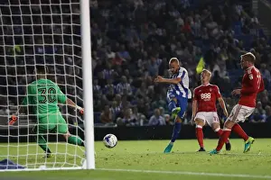 Nottingham Forest 12AUG16 Prints: Disallowed Goal: Jiri Skalak's Strike for Brighton & Hove Albion vs