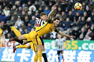 Dunk vs. Gayle: Intense Battle Between Newcastle and Brighton Defender and Forward in Premier League Clash (30DEC17)