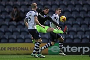 Images Dated 14th January 2017: EFL Sky Bet Championship: Intense Clash between Preston North End