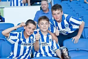 Images Dated 21st August 2012: Electric Atmosphere: Brighton & Hove Albion FC Crowd Shots at the Amex Stadium (2012-2013)