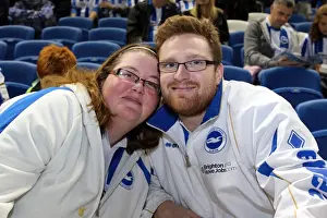 Sheffield Wednesday - 01-10-2013 Prints: Electric Atmosphere: Brighton & Hove Albion FC Fans in Full Throat at Amex Stadium (2013-14 Season)