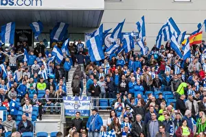 Burnley 02APR16 Prints: Electric Atmosphere in Brighton and Hove Albion's North Stand: Sky Bet Championship 2016 (Burnley vs)
