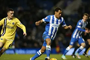 Millwall 12DEC14 Prints: Elliott Bennett in Action: Brighton & Hove Albion vs Millwall (12DEC14)