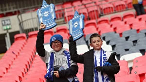 Images Dated 6th April 2019: Emirates FA Cup Semi-Final: Manchester City vs. Brighton & Hove Albion Showdown at Wembley Stadium