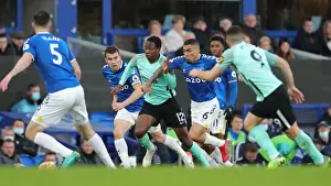 And X2018 Prints: Everton vs. Brighton & Hove Albion: Intense Premier League Clash at Goodison Park - 2nd January 2022