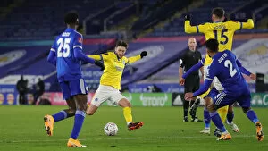 Images Dated 10th February 2021: FA Cup Fifth Round: Leicester City vs. Brighton and Hove Albion - Intense Battle at The King Power