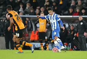 Images Dated 9th January 2016: FA Cup: Hull City vs. Brighton and Hove Albion (09/01/2016) - Intense Match Action