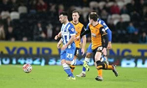Images Dated 9th January 2016: FA Cup: Hull City vs. Brighton & Hove Albion (09.01.2016) - Intense Match Action at KC Stadium