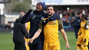 Images Dated 17th March 2019: FA Cup Quarterfinal Showdown: Brighton and Hove Albion vs. Millwall at The Den (17MAR19)