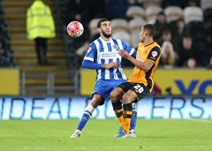 Images Dated 9th January 2016: FA Cup Showdown: Hull City vs. Brighton & Hove Albion (09.01.2016) - Intense Action on the Pitch