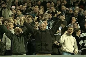 Images Dated 29th November 2006: Fans Celebrate Quarter Final Millwall Win