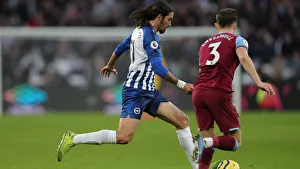 February 1, 2020: Intense Premier League Clash Between West Ham United and Brighton & Hove Albion at London Stadium