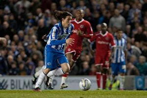 Images Dated 10th April 2012: Gai Assulin: In Action for Brighton & Hove Albion Against Reading, April 10, 2012