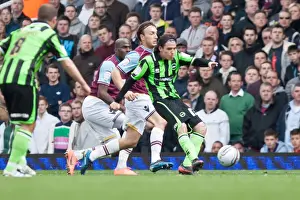 West Ham United - 14-04-2012 Prints: Gai Assulin of Brighton & Hove Albion in Action against West Ham United
