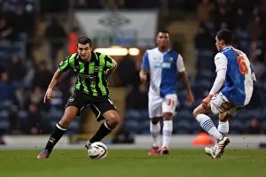 Blackburn Rovers - 22-01-2013 Prints: Gary Dicker in Action: Brighton & Hove Albion vs Blackburn Rovers