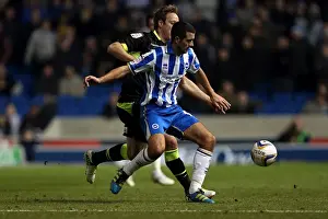 Leeds United - 02-11-2012 Prints: Gary Dicker in Action: Brighton & Hove Albion vs Leeds United