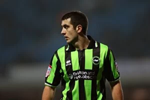 Images Dated 22nd January 2013: Gary Dicker of Brighton & Hove Albion in Action Against Blackburn Rovers, Npower Championship