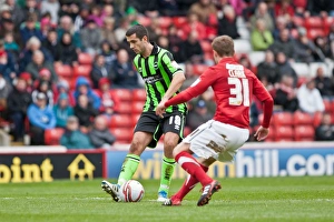 Barnsley 28-04-2012 Prints: Gary Dicker of Brighton & Hove Albion in Action against Barnsley