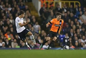 Images Dated 29th October 2014: Gary Gardner Faces Off Against Tottenham in Capital One Cup Showdown (Tottenham 29Oct14)