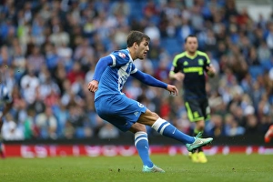 Middlesbrough 18OCT14 Prints: Gary Gardner Fires Away: Brighton and Hove Albion vs. Middlesbrough, October 18, 2014