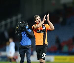 Images Dated 21st October 2014: Gary Gardner Honors Fans: A Moment of Appreciation at Huddersfield vs. Brighton (21OCT14)