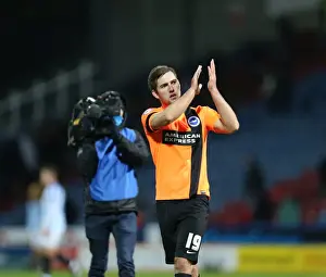 Huddersfield Town 21OCT14 Prints: Gary Gardner Honors Fans: A Moment of Appreciation at Huddersfield vs. Brighton (21OCT14)