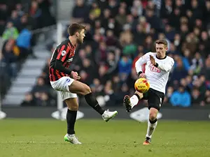 Derby County 06DEC14 Prints: Gary Gardner Tackles for Derby County Against Brighton & Hove Albion in Championship Clash (6th December 2014)