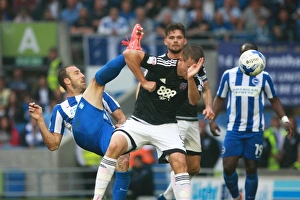 Brentford 10SEP16 Prints: Glenn Murray in Action: Brighton & Hove Albion vs
