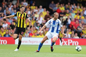Watford Away 11AUG18 Collection: Glenn Murray in Action: Brighton and Hove Albion vs. Watford, Premier League (11AUG18)