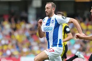 Watford Away 11AUG18 Prints: Glenn Murray Scores for Brighton and Hove Albion against Watford in Premier League Match (11AUG18)