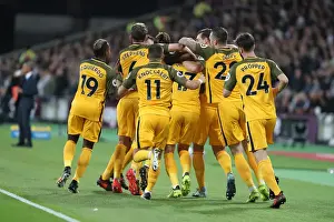 West Ham United 20OCT17 Prints: Glenn Murray Scores the Opener: Brighton Leads 1-0 against West Ham United (Premier League)