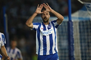 Glenn Murray Scores the Second Goal: Brighton & Hove Albion Leads Nottingham Forest 2-0 in EFL Sky Bet Championship (12AUG16)