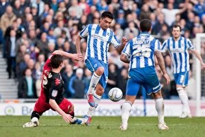 Images Dated 10th March 2012: Gonzalo Jara Reyes in Action for Brighton & Hove Albion vs Portsmouth