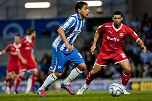 Reading - 10-04-2012 Prints: Gonzalo Jara Reyes in Action for Brighton & Hove Albion vs