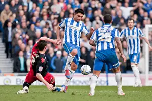 Portsmouth - 10-03-12 Prints: Gonzalo Jara Reyes in Action for Brighton & Hove Albion vs Portsmouth