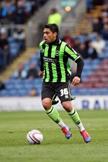 Images Dated 6th April 2012: Gonzalo Jara Reyes of Brighton & Hove Albion in Action against Burnley, NPower Championship