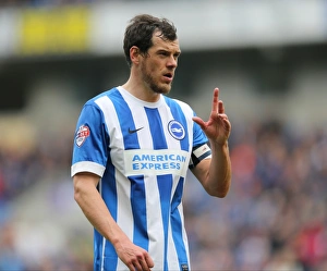 Watford 25APR15 Prints: Gordon Greer in Action: Brighton & Hove Albion vs