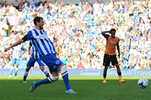 Hull City 12SEP15 Prints: Gordon Greer in Action: Brighton and Hove Albion vs. Hull City, Sky Bet Championship 2015