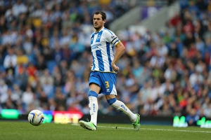 Bolton Wanderers - 21-09-2013 (Spanish Day!) Prints: Gordon Greer in Action: Brighton & Hove Albion vs