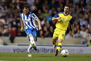 Sheffield Wednesday - 14-09-2012 Prints: Gordon Greer in Action: Brighton & Hove Albion vs Sheffield Wednesday, September 14, 2012