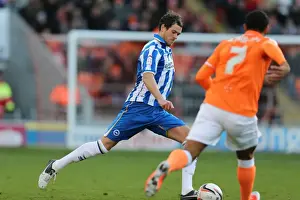 Blackpool 27-10-2012 Prints: Gordon Greer of Brighton & Hove Albion in Action Against Blackpool