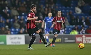 Images Dated 10th February 2015: Gordon Greer Leads Brighton and Hove Albion in Championship Showdown against Cardiff City (10FEB15)